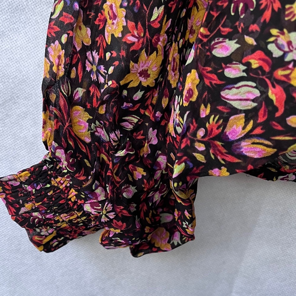 Pauline Anthropologie Ballon Sleeve Blouse Top - Picture 13 of 14